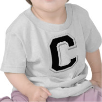 Spell it Out Initial Letter C Black Infant Tee