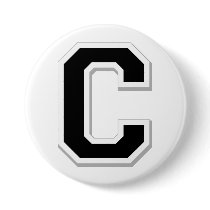 Spell it Out Initial Letter C in Black Button
