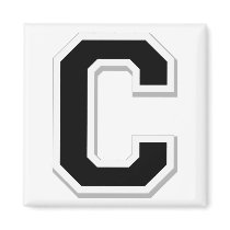 Spell it Out Initial Letter C in Black Magnet