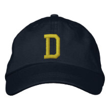 Spell it Out Initial Letter D Ball Cap Embroidered Baseball Caps