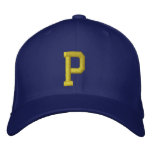 Spell it Out Initial Letter P Ball Cap embroidered hats