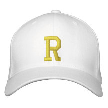 Spell it Out Initial Letter R Ball Cap Embroidered Hats