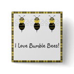 SpellingBee Bumble Bee Customisable Button