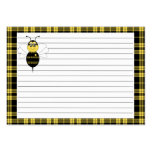 SpellingBee Bumble Bee Recipe Card business cards