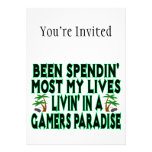 Spending Lives In Gamers Paradise Personalized Invite