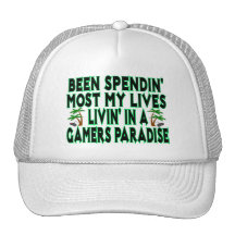 Spending Lives In Gamers Paradise Trucker Hats