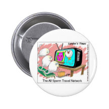 Sperm Travel Network Funny Cards Tees & Gifts Buttons