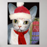 Sphynx Santa Paws posters