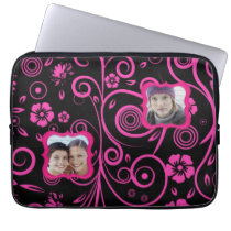 Spiced Pink Floral Sleeve laptop sleeves