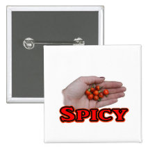 Spicy Cascabel Hot Pepper Design Button