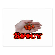 Spicy Cascabel Hot Pepper Design Postcards