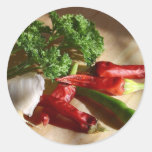 Spicy cuisine art stickers