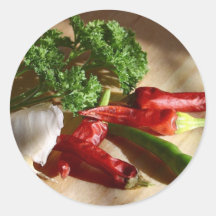 Spicy cuisine art stickers