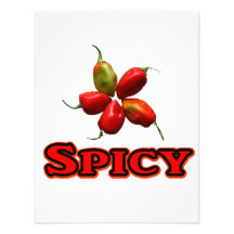 Spicy Five Habanero Hot Pepper Design Custom Announcement