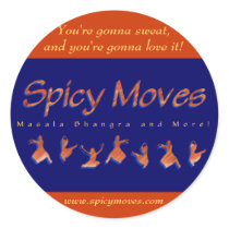 Spicy Moves Round Sticker