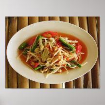Spicy Papaya Salad [Som Tam] Print