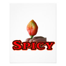 Spicy Single Flame Habanero Hot Pepper Design Custom Invitations