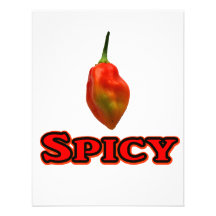 Spicy Single Habanero Hot Pepper Design Personalized Invite