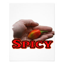 Spicy Single Hand Habanero Hot Pepper Design Announcement