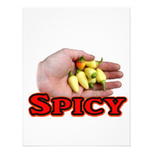 Spicy White Habanero Hot Pepper Design Invitation