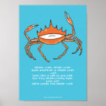 Spider crab, spider crab A4 poster posters