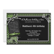 Spider Halloween Birthday Custom Invitation