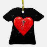 Spider Heart Christmas Ornament