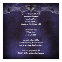 Spider Heart Gothic Vampire Invitation