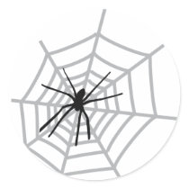 spider in cobweb stickers