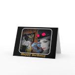 'Spider in the Gear' Birthday Card