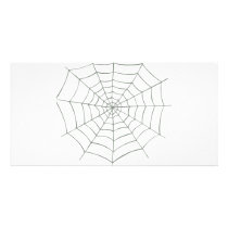 Spider net personalized photo card