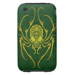 Spider Sugar Skull, green iPhone 3 Tough Cover