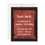 Spider Web Grunge Gothic Birthday Invitations