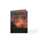 Spider Web Party Invitation Card