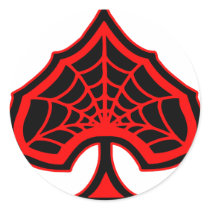 Spiderweb Ace Of Spades Stickers