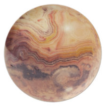 Spiderweb Agate Sphere Party Plate