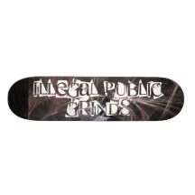 spiderweb_fractal, Illegal Public Grinds Skateboard Deck