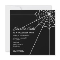 Spiderweb Halloween Party Invitation