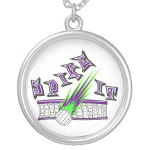 spike it vector volleyball graphic design necklace