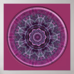 Spiked flower bowl mandala posters