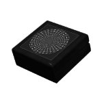 Spiky Black and Gray Shell Inverted Seamless Round Trinket Boxes