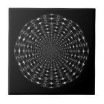 Spiky Black and Gray Shell Inverted Seamless Round Ceramic Tiles
