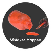 Spilled Nail Polish Round Stickers