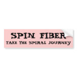 SPIN FIBER, TAKE THE SPIRAL JOURNEY bumper stickers
