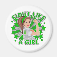 Spinal Cord Injury Modern Rosie Fight Like a Girl Fridge Magnet