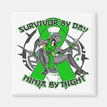 Spinal Cord Injury Survivor By Day Ninja By Night Fridge Magnet
