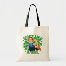 Spinal Cord Injury Vintage Rosie Fight Like A Girl Canvas Bags