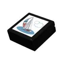 Spinnaker in the Wind Trinket Boxes