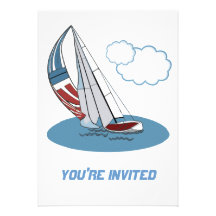 Spinnaker in the Wind Personalized Announcement