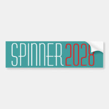 SPINNER , 2028 BUMPER STICKER